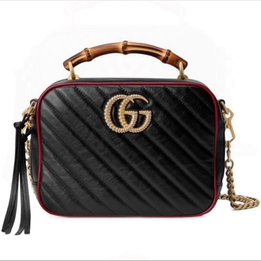 Gucci Small Marmont Bamboo Top
Handle